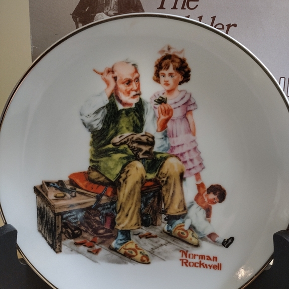 Norman Rockwell Museum Inc., "The Cobbler", Commemorative Bell, Cup & Plate - Picture 3 of 7